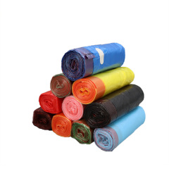 Factory direct supply thickened drawstring closure multi-color garbage bags