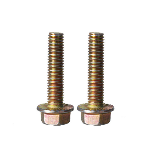 Supply of flange bolts, hexagonal padded teeth, high-strength anti-slip flange screws, color-coated galvanized flange bolts