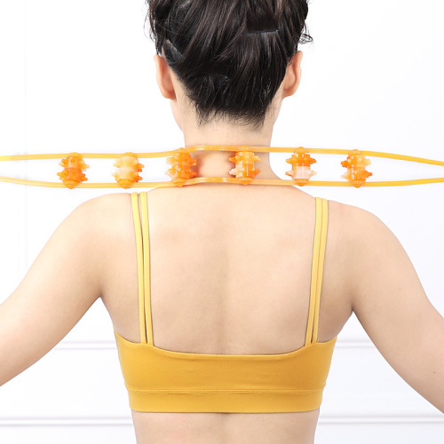 Back strip massager, shoulder, cervical vertebra and back dredging meridians, ball back manual roller, no-one massage artifact