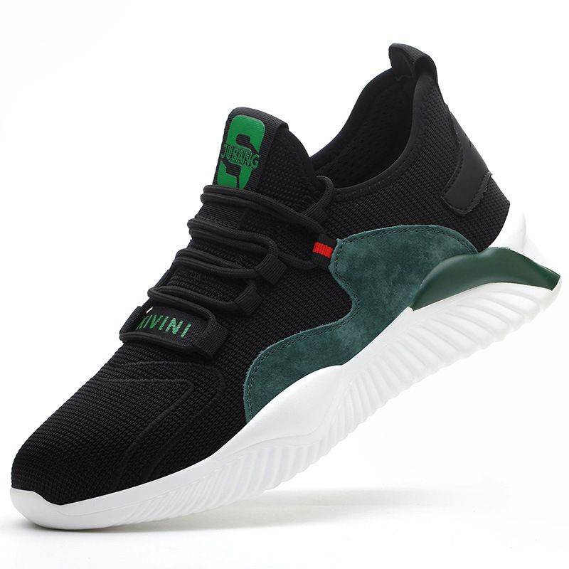 Cross-border labor protection shoes, steel toe safety shoes, breathable lightweight work shoes, anti-smash and puncture-proof construction site shoes manufacturer