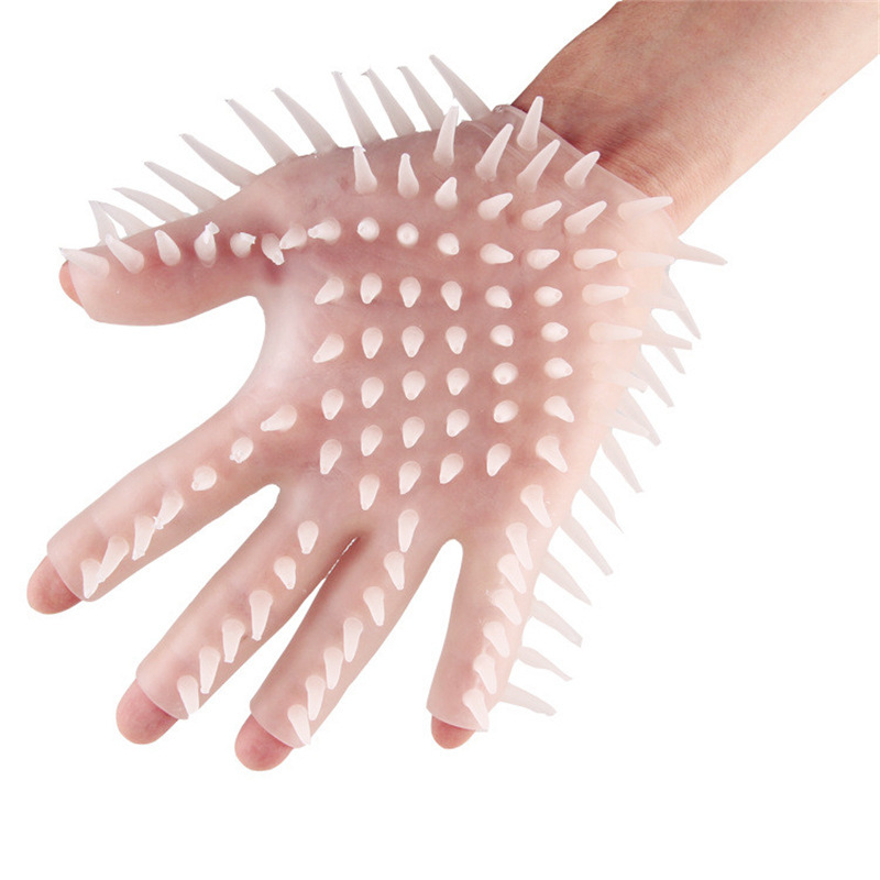 Sex toys sauna massage masturbation gloves molded soft rubber skin-friendly breathable wolf fang airplane gloves small famous device