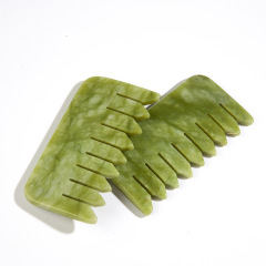 Natural jade comb jade gift wholesale wide tooth massage jade comb Xiu jade straight comb scraping scalp comb