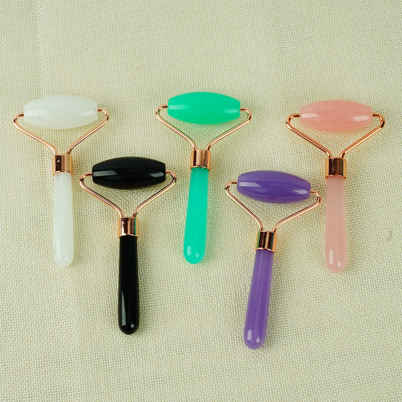 Resin wax facial massage roller single push beeswax roller beauty facial massage instrument six color roller