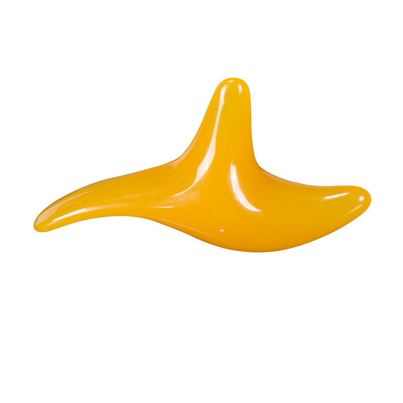 Resin beeswax triangle bird foot massage bird-shaped acupoint massager triangle point acupoint stick amber three-pronged