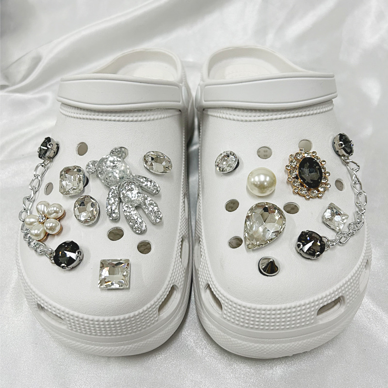 [Stick and ship] Cross-border Crocs Shoe Accessories Accessories Shoe Flower Decorative Buckle Shoe Buckle Set Detachable DIY