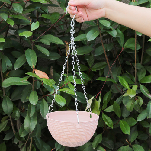 Chlorophytum hanging basket flower pot hanging pot hanging hook indoor self-absorbing plastic flower pot for growing green radish white and blue