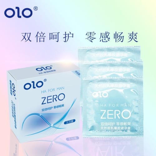 OLO zero-sense condom air sleeve 3 pack hyaluronic acid ultra-thin ultra-lubricated condom set adult products wholesale