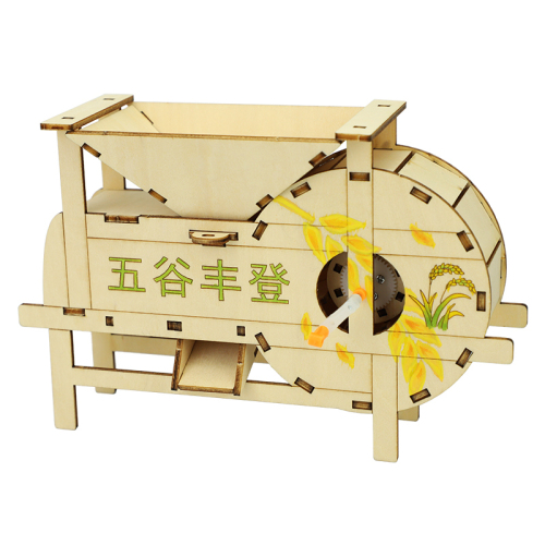 Children's hand-assembled wooden DIY wind valley machine for primary school students science and education toys physics science experimental farm tool model