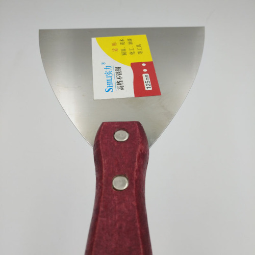 Manufacturer sells stainless steel putty knives with wooden handles, scrapers, scrapers, double clamp handles, high-end putty knives, cleaning knives, wholesale