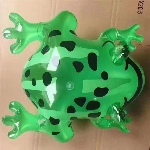 Same style inflatable bouncing luminous frog elastic balloon with light PVC children's toys wholesale internet celebrity frog