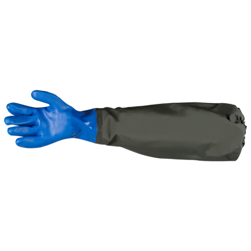 Labor protection waterproof gloves, extended and thickened, non-slip, wear-resistant, long-sleeved, aquatic fish catching, oil-proof work, rubber glue, ginger tea