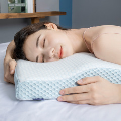 Cross-border hot-selling memory pillow slow rebound space memory foam pillow core butterfly-shaped human cervical spine pillow wholesale