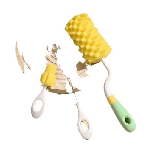 Baby sponge bottle brush set cup brush cup artifact brush water cup cleaning brush long handle cup brush sponge brush