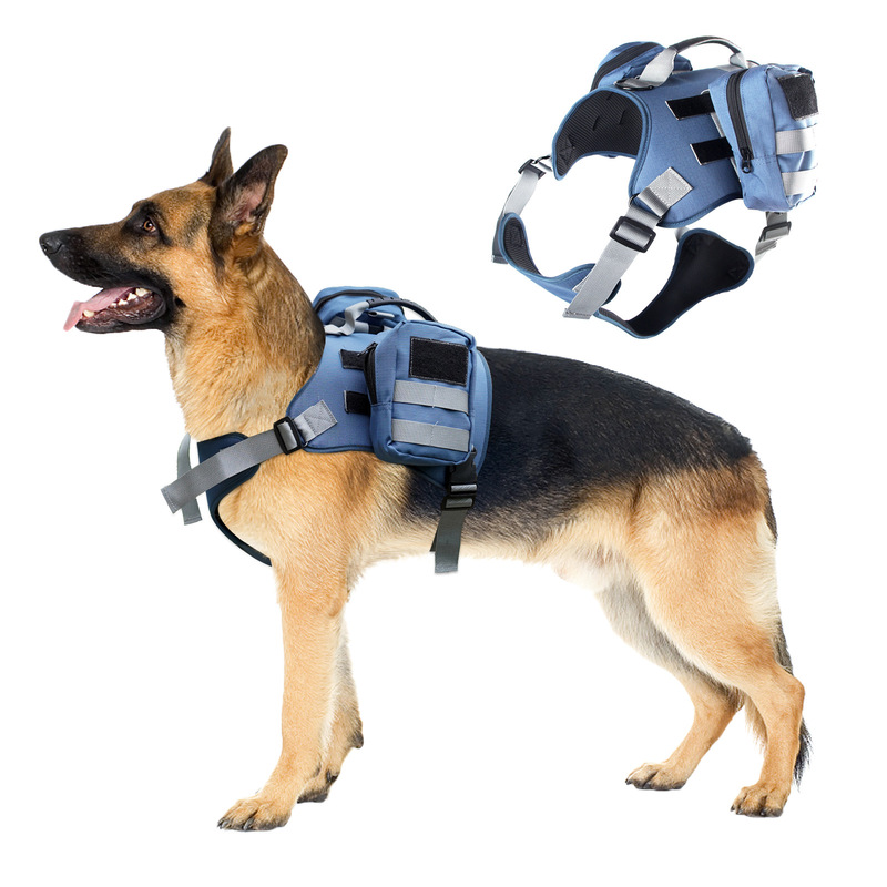 Dog self-packing pull bag, medium and large dog working dog outdoor tactical equipment, explosion-proof dog rushing bag, portable self-packing bag