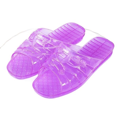 Crystal slippers for women transparent summer day wedge plastic simple home indoor nostalgic classic home mother low heel