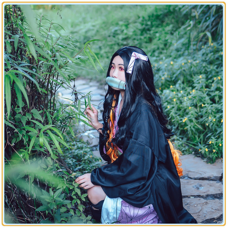 Hoshiman Yuan Kimetsu no Yaiba cos costume Midouzi cos Kamado Nezuko cosplay costume wholesale