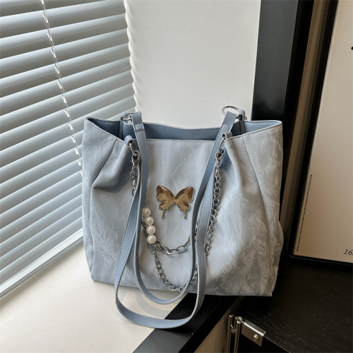 Large capacity armpit bag for women 2024 new fashion aesthetic casual butterfly handbag aesthetic tote bag