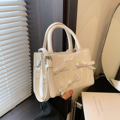 Korean ins fashion handbag women's new simple high-end small square bag 2024 niche cross-body shoulder bag