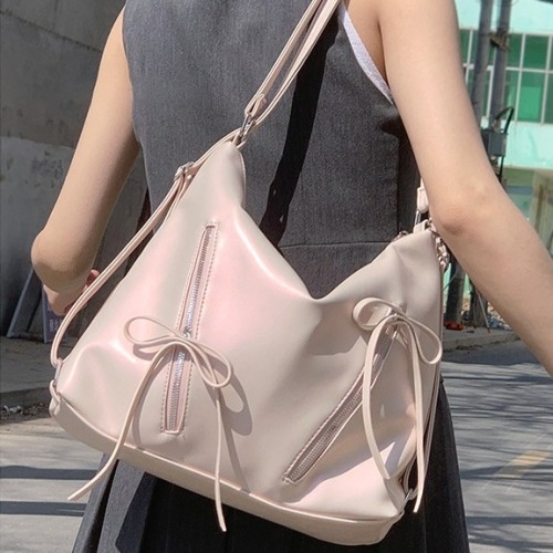 Foreign trade cross-border bow backpack women's 2024 new fashion Korean tote bag large capacity shoulder bag