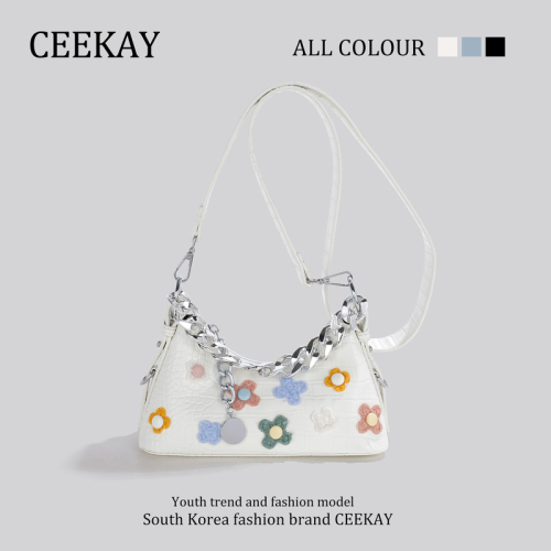 CEEKAY original authentic flower baguette bag high-quality niche bag women's popular new crossbody bag