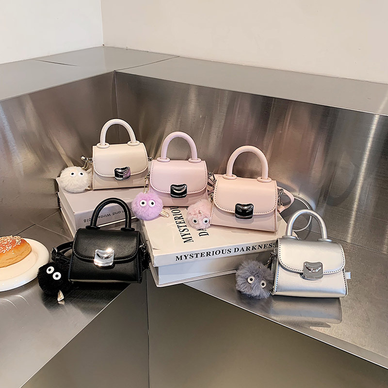 Children's bags, Korean style, stylish little girl's shoulder bag, cute princess handbag, fashionable contrasting color girl's cross-body bag