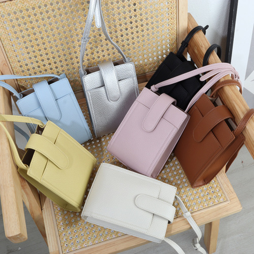 Mobile phone bag for women crossbody 2024 new style small bag Japanese and Korean simple mini vertical small square bag