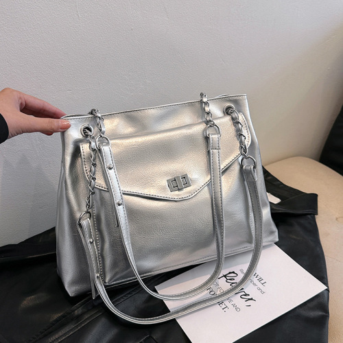 2024 spring and summer new large-capacity shoulder bag, fashionable and versatile cross-body bag, casual commuting PU leather hobo bag