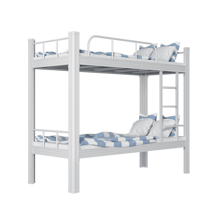 Factory wholesale bunk bed student dormitory apartment bed iron frame bed steel bunk bed thickened high and low bed
