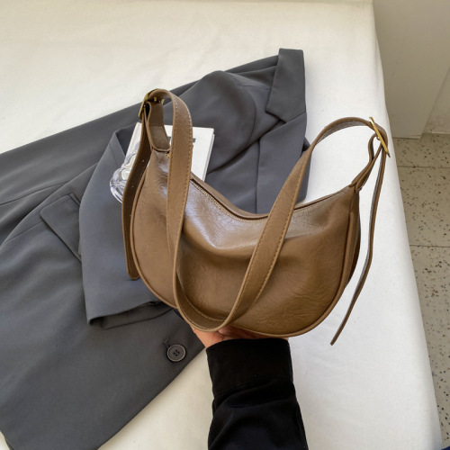 Retro niche bag, new women's bag, trendy, popular and versatile crossbody bag, shoulder armpit dumpling bag