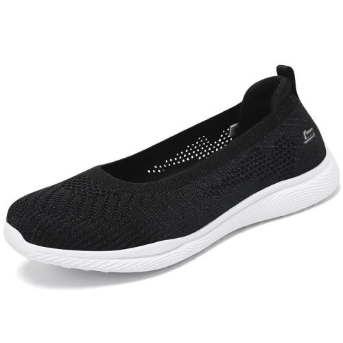 Cross-border women's shoes, slip-on flat-soled mom's shoes, middle-aged and elderly non-slip soft-soled socks, women's outdoor casual walking shoes