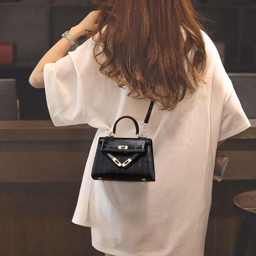 Bags for women 2024 new style fashionable light luxury Kelly bag foreign style portable small square bag high-end single shoulder crossbody bag