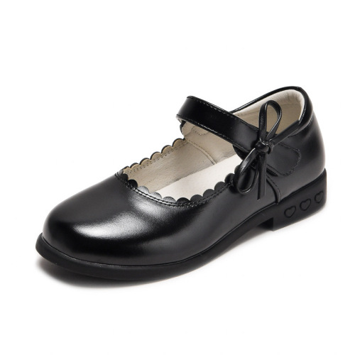 Campus small leather shoes, girls' leather shoes, black performance soft bottom children's campus princess spring and autumn small, medium and large single shoes for school