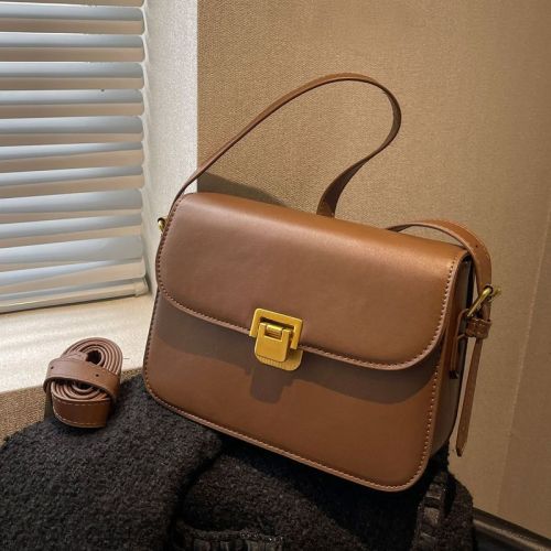 High-end small bag for women 2024 new trendy fashion texture niche popular crossbody bag women's single shoulder small square bag