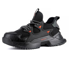New cross-border labor protection shoes for men, anti-smash and anti-puncture work shoes, safety shoes, flying woven shoes, European standard steel toe protective shoes