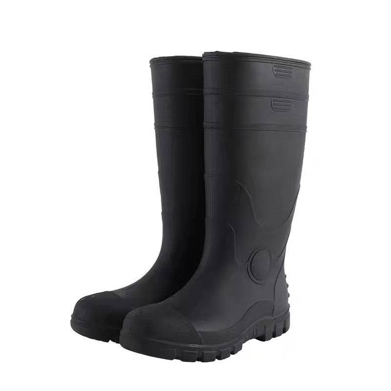 Steel toe, steel sole, industrial labor protection safety rain boots, oil-resistant, acid-alkali-resistant, waterproof, smash-proof, puncture-proof water shoes, flood-proof overshoes