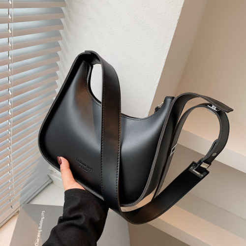 High-end bags, new versatile women's bags, autumn and winter retro shoulder bags, fashionable internet celebrity wide shoulder strap crossbody bags