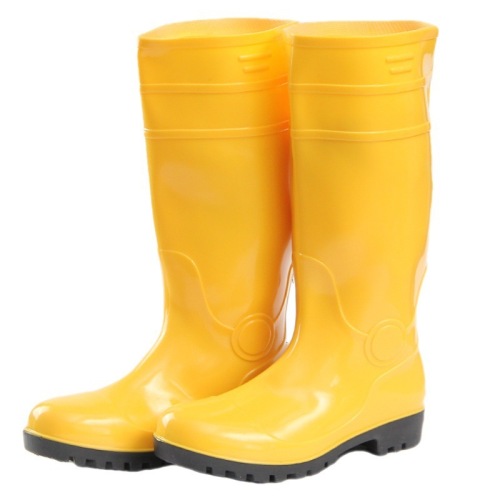 Steel-toe rain boots, men's high-top water shoes, anti-smash, waterproof, non-slip, long-tube rubber shoes, overshoes, construction site labor insurance, fishing water boots