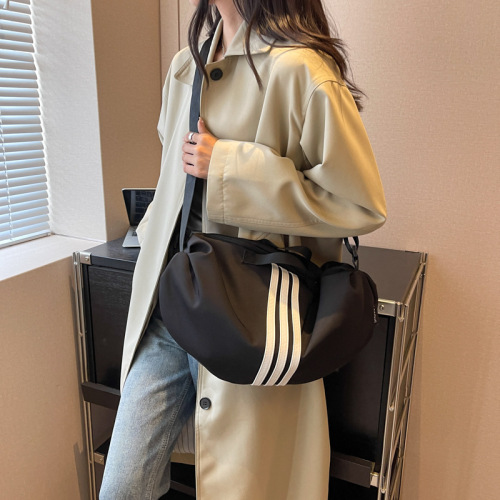 Popular bags for women, new trendy canvas bags, wide shoulder straps, single shoulder underarm bags, casual and versatile crossbody bags