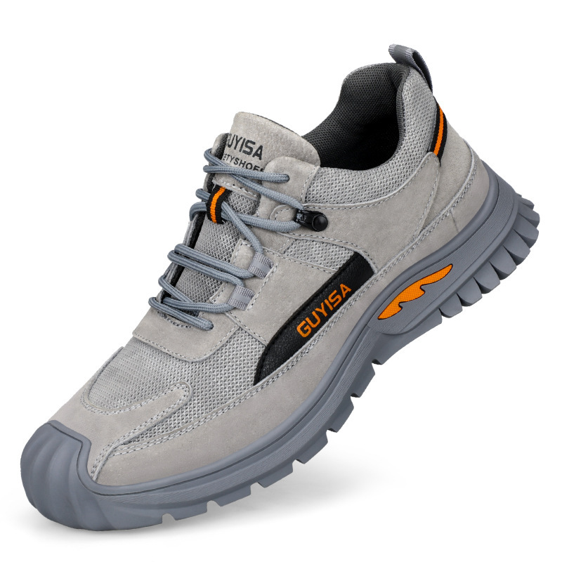 Labor protection shoes autumn and winter men's wholesale anti-smash and anti-puncture steel toe caps comfortable soft sole safety shoes construction site protective shoes wholesale