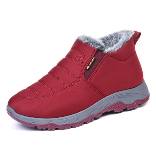 Winter women's cotton shoes plus velvet to prevent cold and warm hiking shoes, waterproof and non-slip, middle-aged and elderly slip-on mother's shoes on behalf of