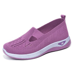 Mom's shoes for middle-aged and elderly summer breathable and comfortable single shoes wholesale cross-border soft sole leisure one-leg mesh shoes for women