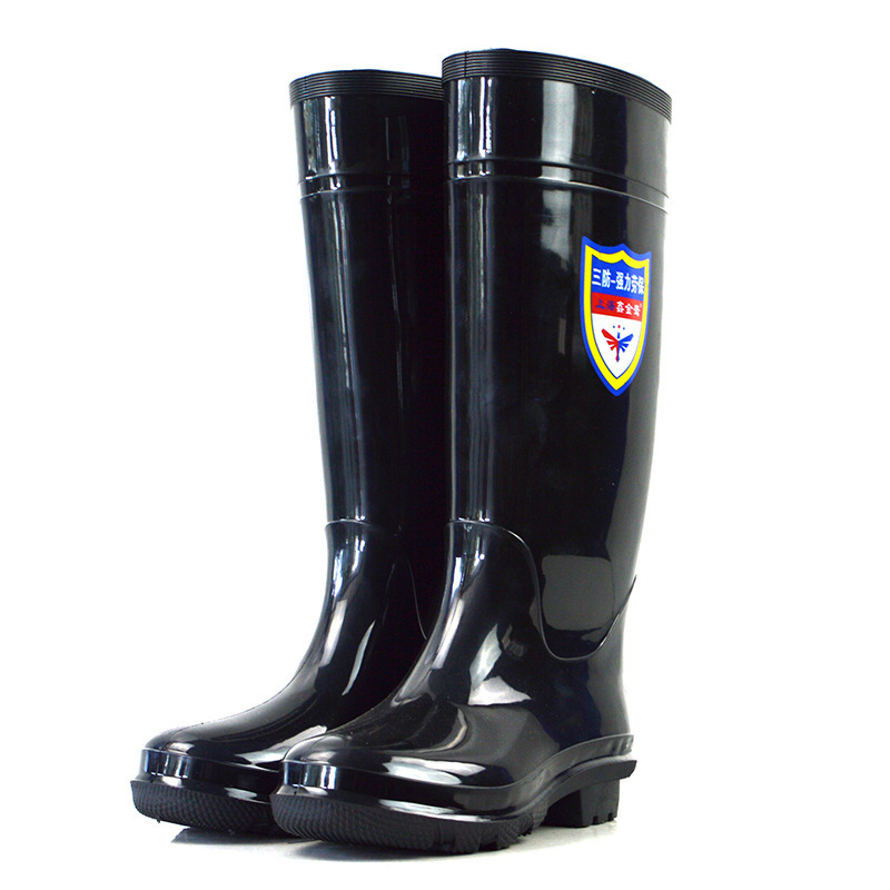 Labor protection men's industrial and mining high-tube rubber black rain boots men's rain boots non-slip wear-resistant thickened waterproof rain boots