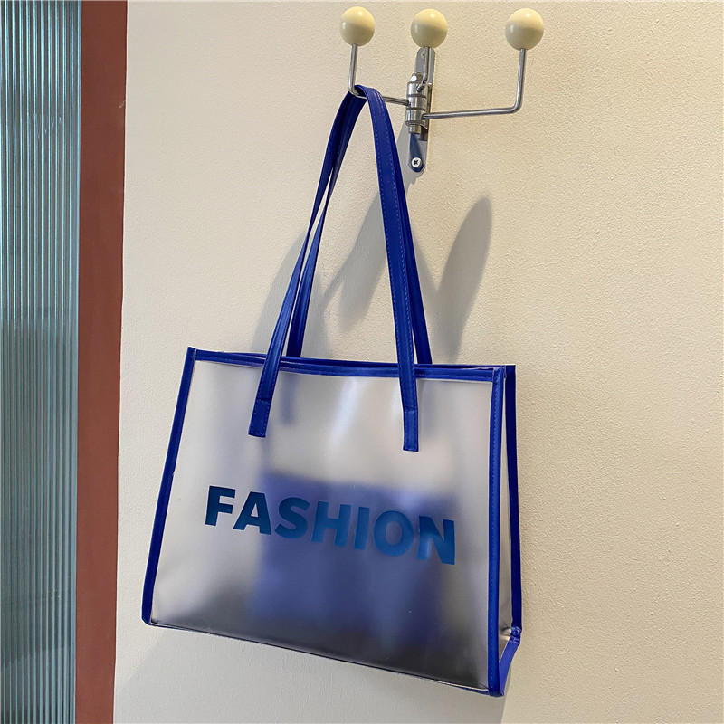 Women's bag fashion large capacity transparent mother-in-law bag women's new trendy summer jelly bag shoulder tote bag handbag