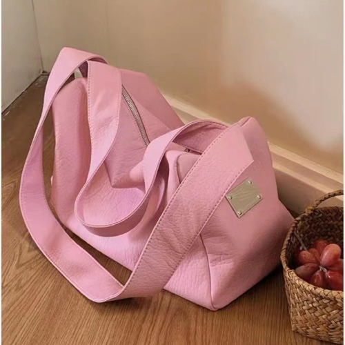 Spring new cheese bag Korean soft leather large capacity bag new bag women's bag shoulder bag crossbody bag