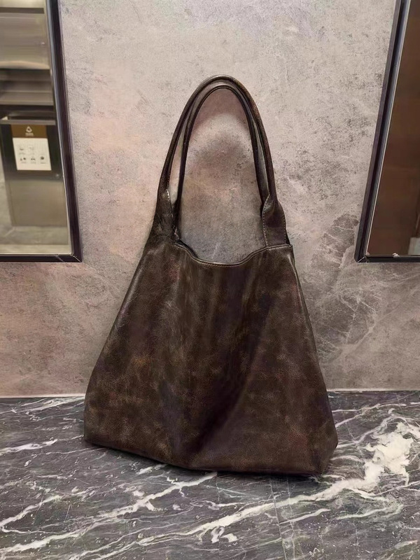 Maillard Wasteland Bag Tote Bag Women's Large Capacity Bag 2024 New Retro Commuting Women's Bag Shoulder Crossbody Bag