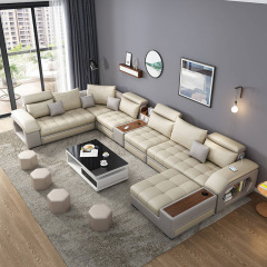 Technology cloth latex sofa living room combination modern simple household fabric sofa large and small apartment cloth sofa sofa