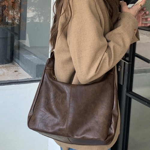 Maillard Retro Crossbody Bag Women's New Trendy Korean Tote Bag Versatile Large Capacity Shoulder Bag