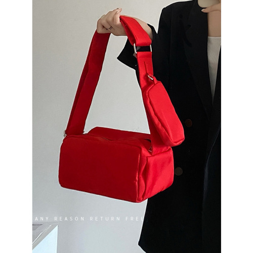 Foreign trade cross-border casual spring pillow crossbody small square bag for women versatile one-shoulder underarm bag for women