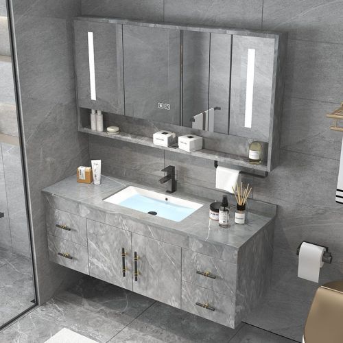 z% Light luxury solid wood bathroom cabinet bathroom washbasin cabinet combination toilet washbasin large apartment washbasin cabinet set