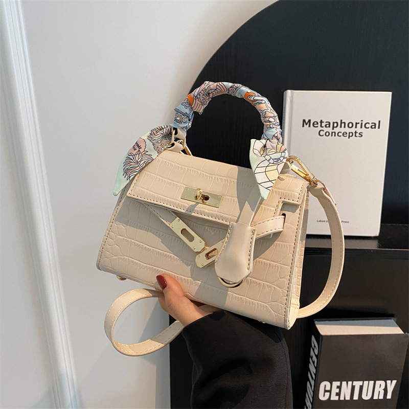 New Kelly bag 2024 fashionable women's handbag versatile small square bag high-end crossbody handbag
